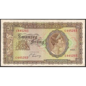 LUXEMBOURG 20 Francs 1943