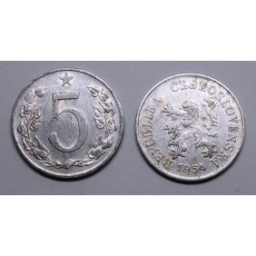 CZECHOSLOVAKIA 5 Haleru 1954