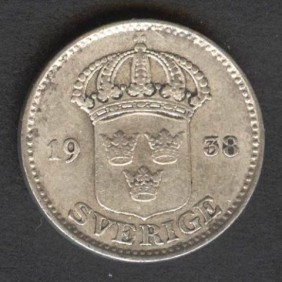 SWEDEN 25 Ore 1938 AG
