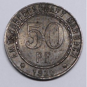 Wurttemberg 50 Pfennig 1920...