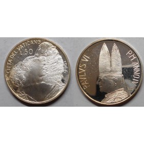 VATICANO 50 Lire 1966 PAOLO...