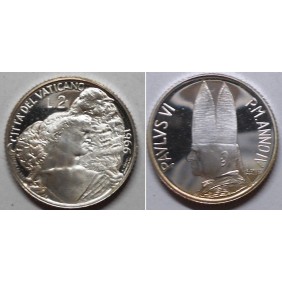 VATICANO 2 Lire 1966 PAOLO...