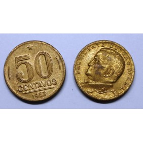 BRAZIL 50 Centavos 1953 E....