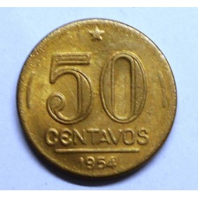 BRAZIL 50 Centavos 1954 E....