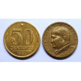 BRAZIL 50 Centavos 1955 E....