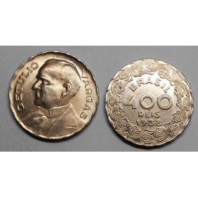 BRAZIL 400 Reis 1938 G. Vargas