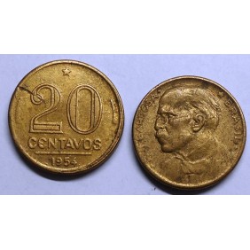 BRAZIL 20 Centavos 1954 R....
