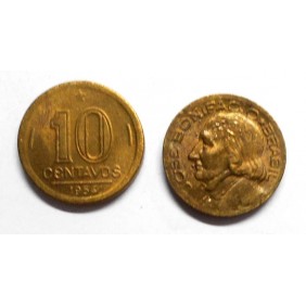 BRAZIL 10 Centavos 1954 J....