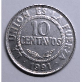 BOLIVIA 10 Centavos 1991