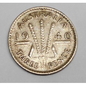 AUSTRALIA 3 Pence 1940 AG