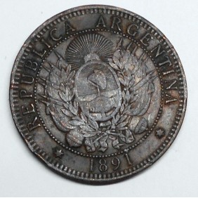 ARGENTINA 2 Centavos 1891