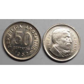 ARGENTINA 50 Centavos 1952...