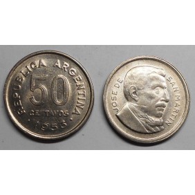 ARGENTINA 50 Centavos 1953...
