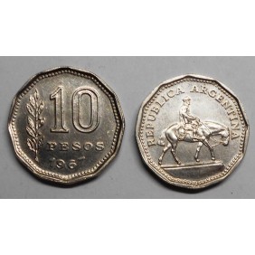 ARGENTINA 10 Pesos 1967