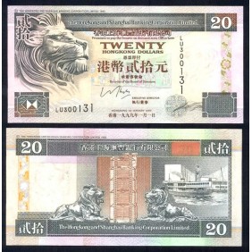 HONG KONG 20 Dollars 1999