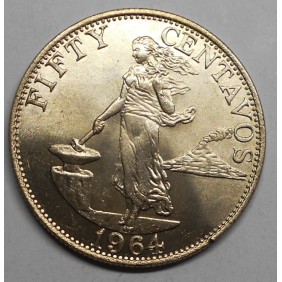PHILIPPINES 50 Centavos 1964