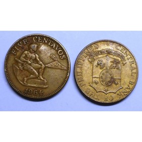 PHILIPPINES 5 Centavos 1964