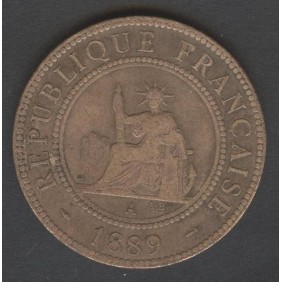 FRENCH INDOCHINA 1 Cent 1889