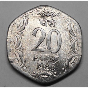 INDIA 20 Paise 1986 C