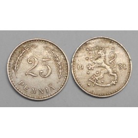 FINLAND 25 Pennia 1934