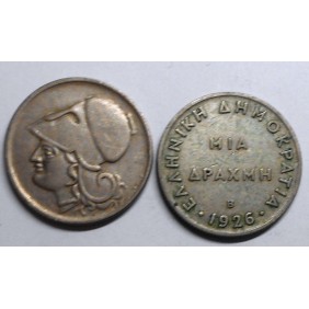 GREECE 1 Drachma 1926 B