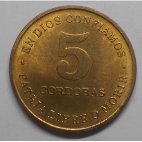 NICARAGUA 5 Cordobas 1987