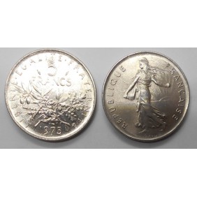 FRANCE 5 Francs 1975