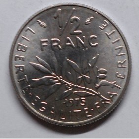 FRANCE 1/2 Franc 1975