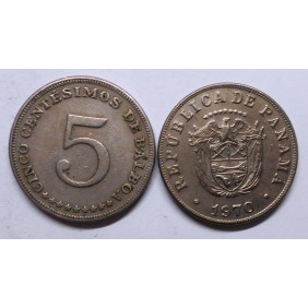 PANAMA 5 Centesimos 1970