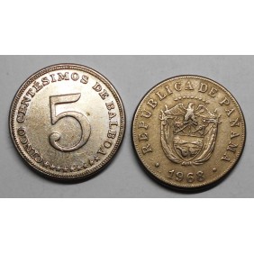 PANAMA 5 Centesimos 1968