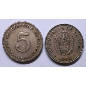 PANAMA 5 Centesimos 1962
