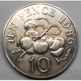 GUERNSEY 10 Pence 1986