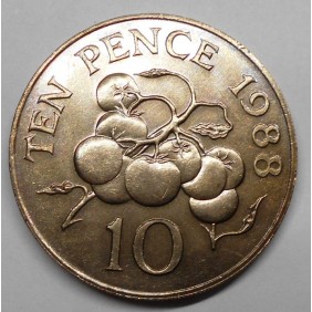 GUERNSEY 10 Pence 1988