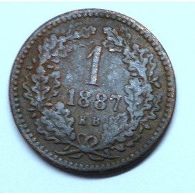 HUNGARY 1 Krajczar 1887