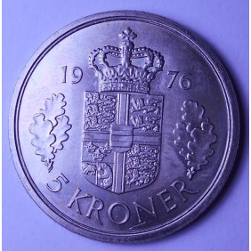 DENMARK 5 Kroner 1976...