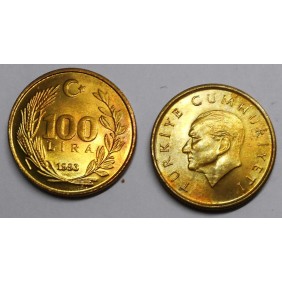 TURKEY 100 Lira 1993