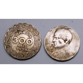 BRAZIL 300 Reis 1938 G. Vargas