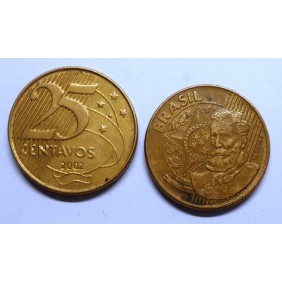 BRAZIL 25 Centavos 2002...