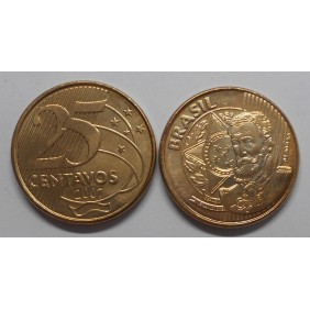 BRAZIL 25 Centavos 2007...