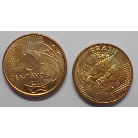 BRAZIL 25 Centavos 2010...