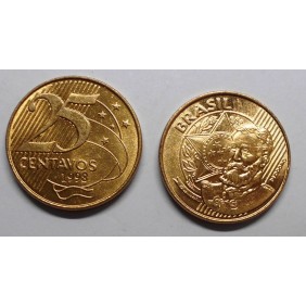 BRAZIL 25 Centavos 1998...