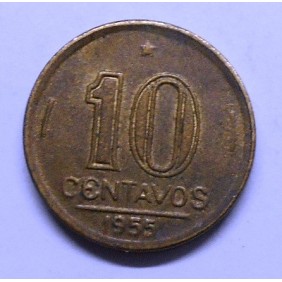 BRAZIL 10 Centavos 1955 J....
