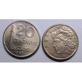 BRAZIL 20 Centavos 1967