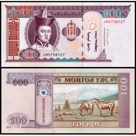 MONGOLIA 100 Tugrik 2014