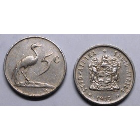 SOUTH AFRICA 5 Cents 1975