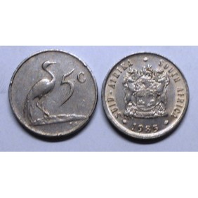 SOUTH AFRICA 5 Cents 1985