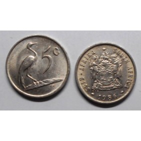 SOUTH AFRICA 5 Cents 1986