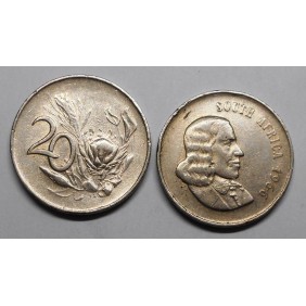 SOUTH AFRICA 20 Cents 1966...
