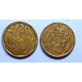 SOUTH AFRICA 20 Cents 1992