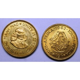 SOUTH AFRICA 1/2 Cent 1962